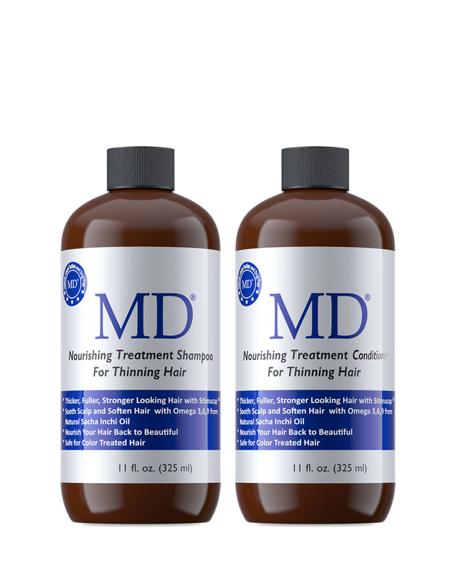 MD Shampoo and Conditioner Bundle — daily StimuCap peptide wash duo for thinning hair