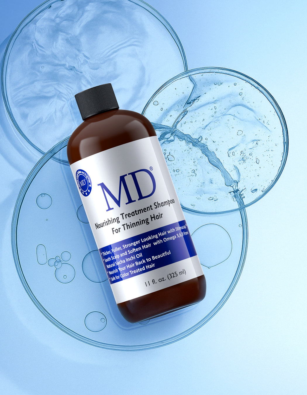 Anti-aging botanical ingredients in MD Revitalizing Treatment Shampoo including sacha inchi