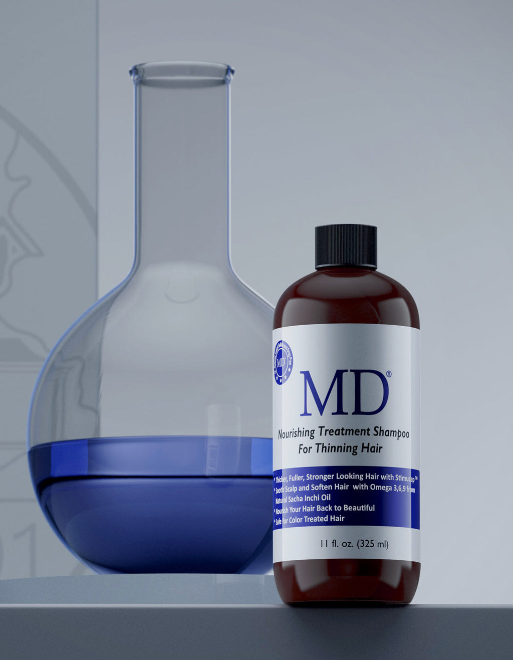 StimuCap peptide and safflower science behind MD Revitalizing Treatment Shampoo