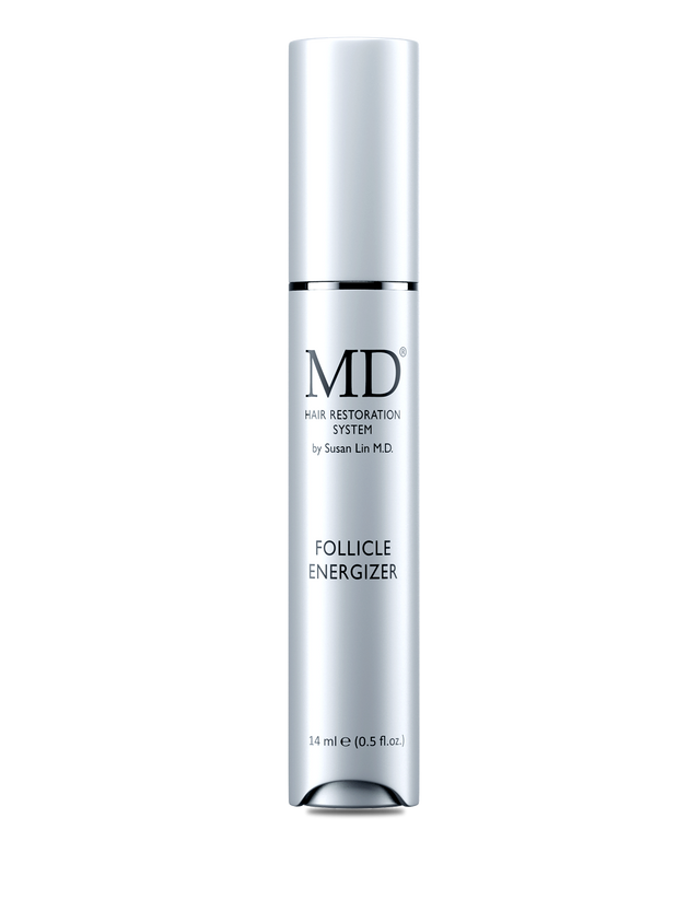 MD Follicle Energizer 14 ml scalp serum with precision brush applicator for thinning areas