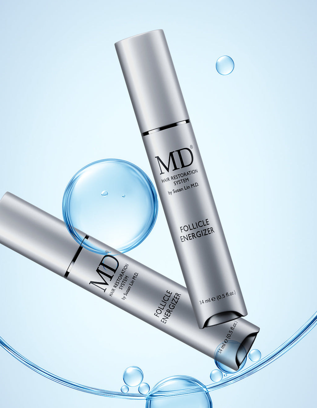 Key benefits of MD Follicle Energizer — drug-free peptide serum for thicker-looking hair