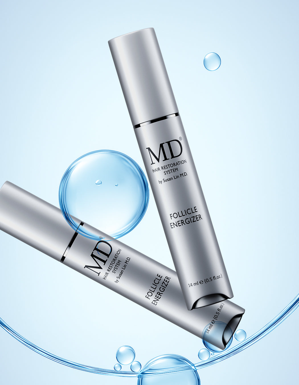 Key benefits of MD Follicle Energizer — drug-free peptide serum for thicker-looking hair