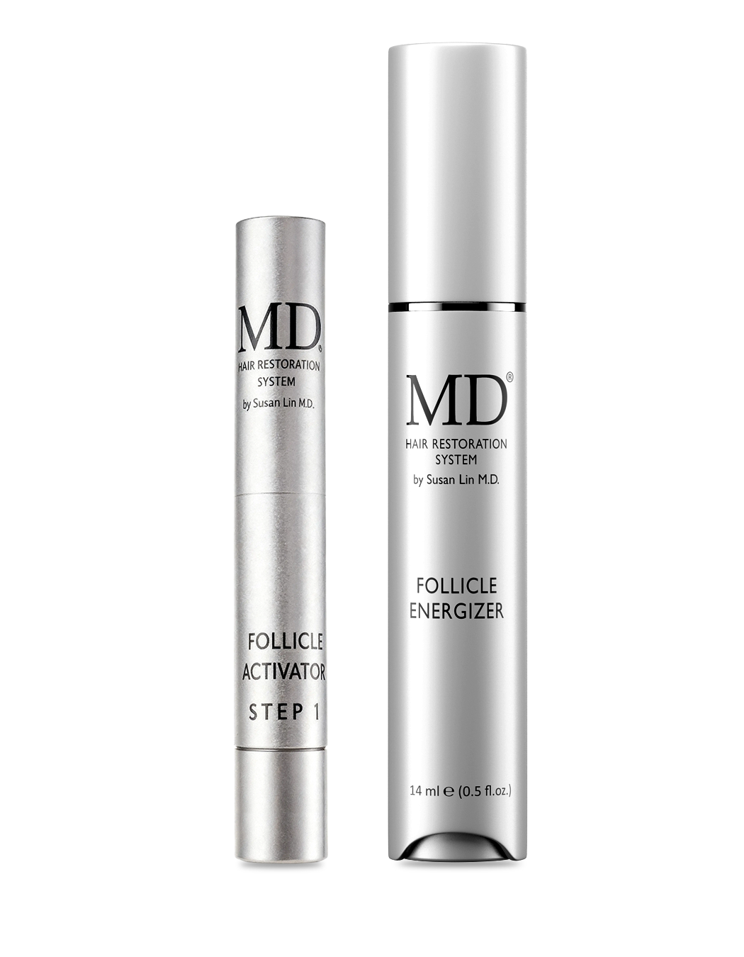 MD Hair Restoration System — 2-step Follicle Activator and Energizer treatment kit