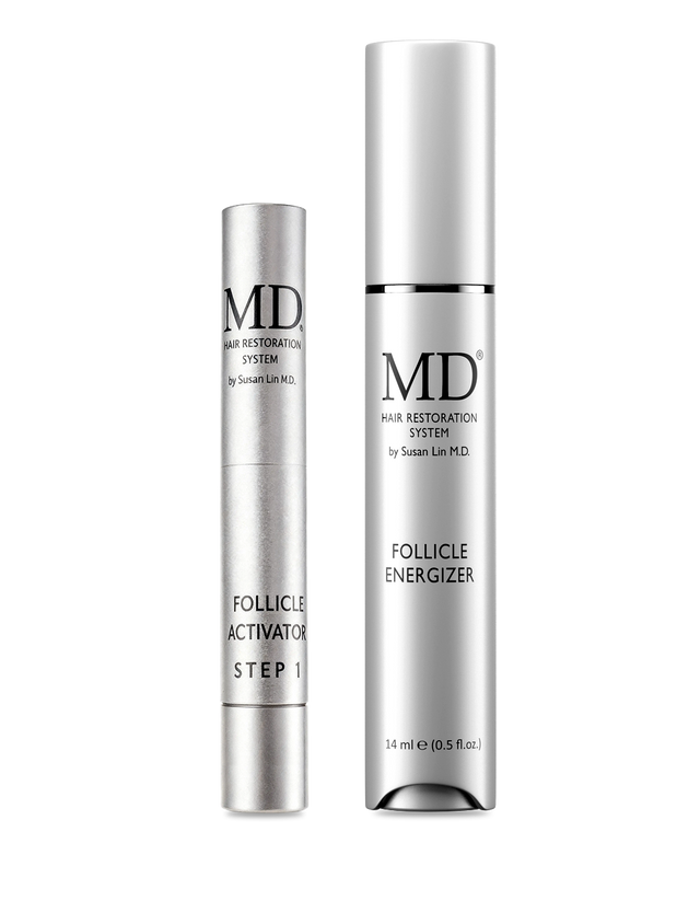 MD Hair Restoration System — 2-step Follicle Activator and Energizer treatment kit